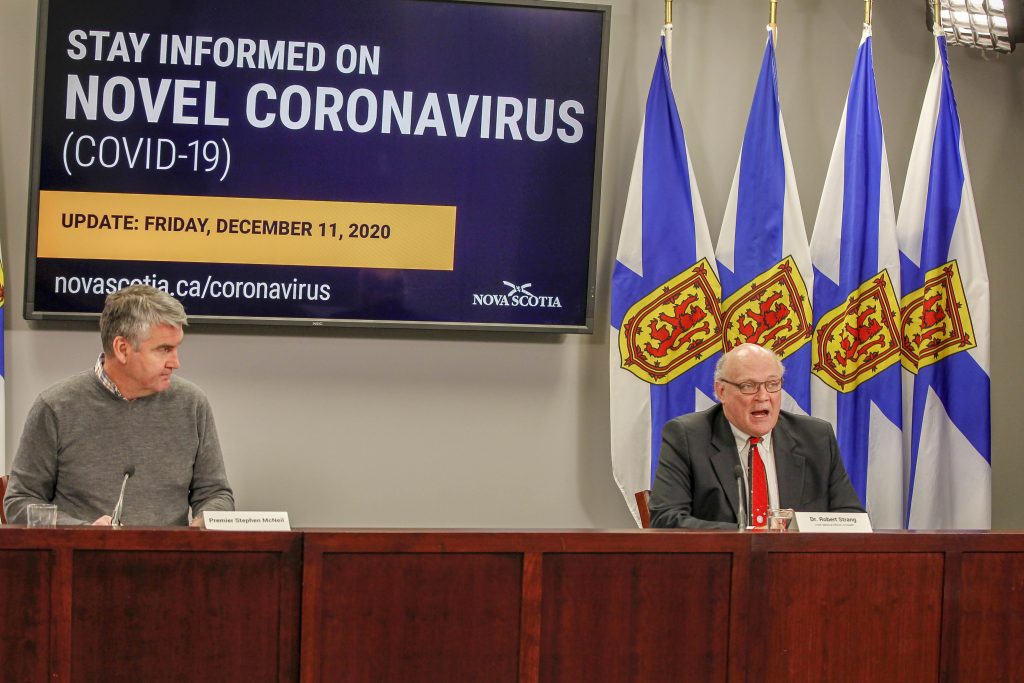 Premier Stephen McNeil and Dr Robert Strang announce extended holiday 