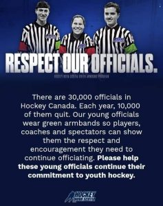 Poster showing three young referees